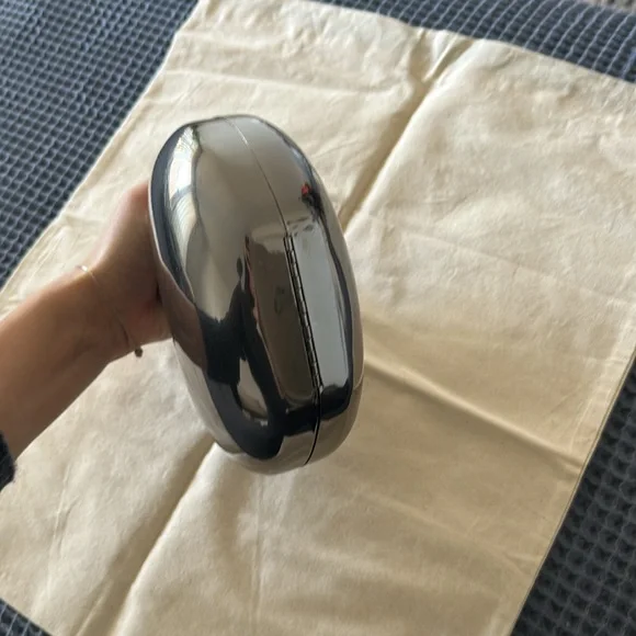 STAUD Silver Metal Clutch / Bag - Picture 5 of 6